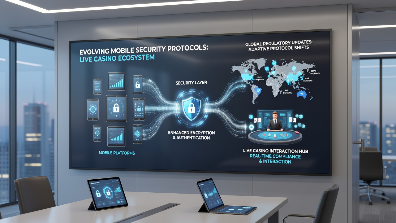 Illustration of updated security measures in live casino mobile apps